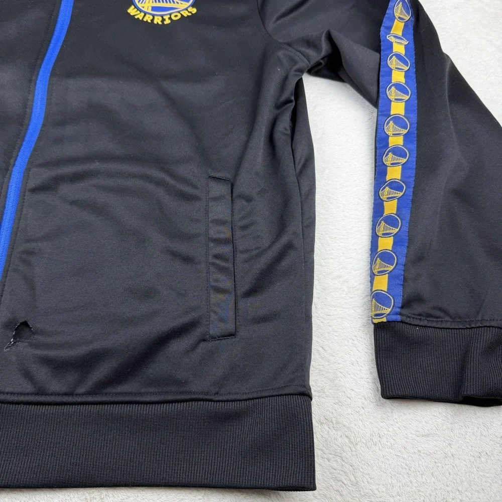 NBA Golden State Warriors Zip Warm Up Track Jacket Back‎ Graphic Men's Sz XL